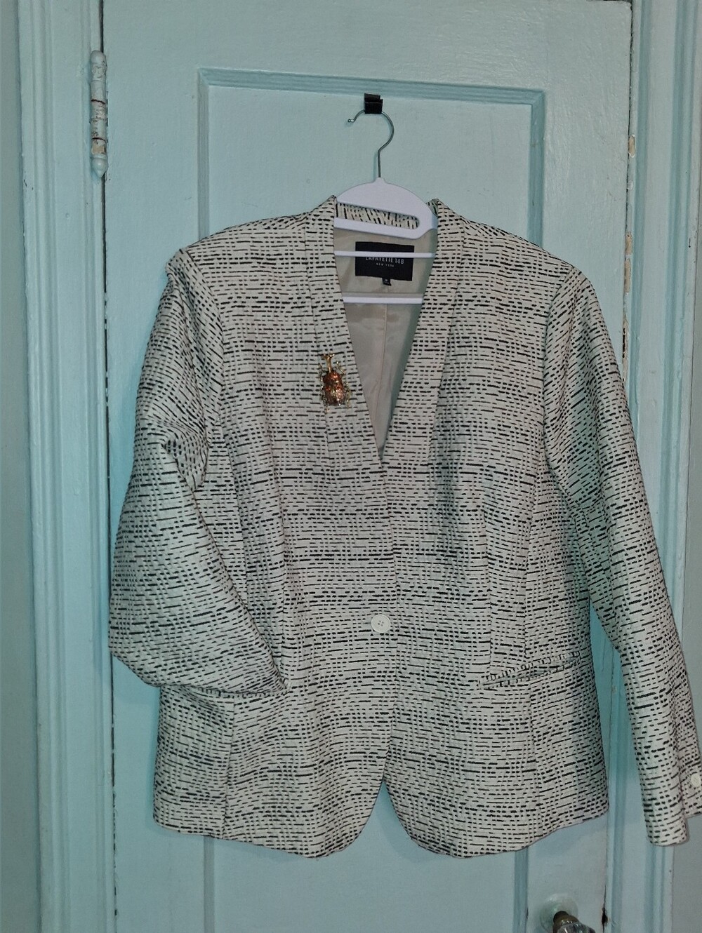 Lafayette Cream-Multi Colored Blazer